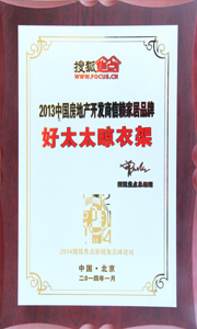 拼搏在线客服,晾衣架荣获“2013中国房地产开发商信赖家居品牌”